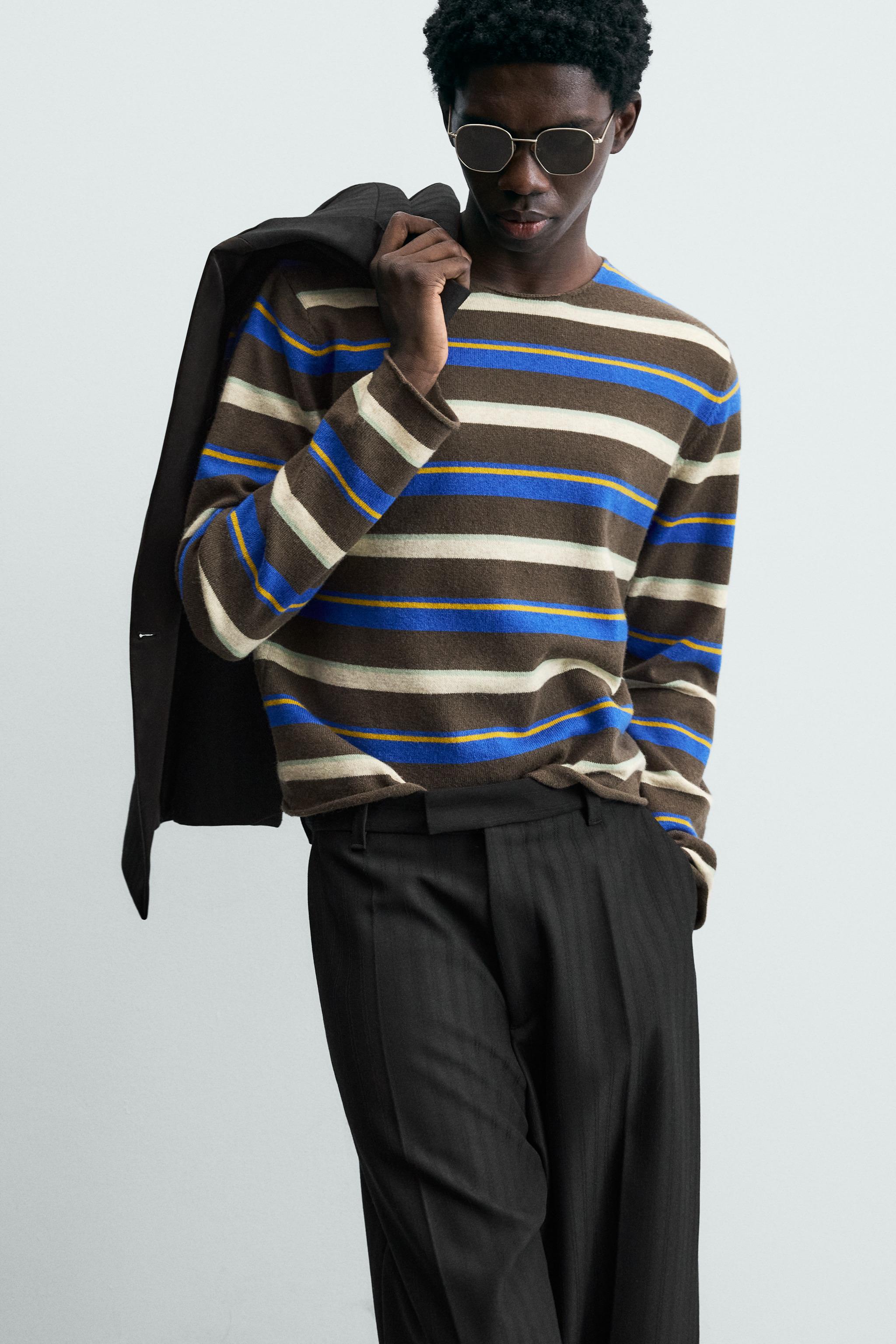 ZARA✳︎新品✳︎ストライプ柄ウール混セーター➕ ニットペンシルスカート ZARA ストライプ柄 ウール混セーター - メルカリ