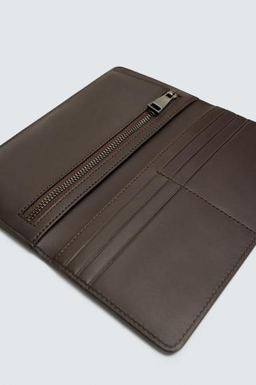 PORTEFEUILLE XL EN CUIR NAPPA - Marron de Zara - Image 2