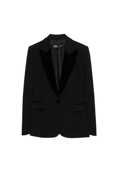 VELVET LAPEL TUXEDO JACKET