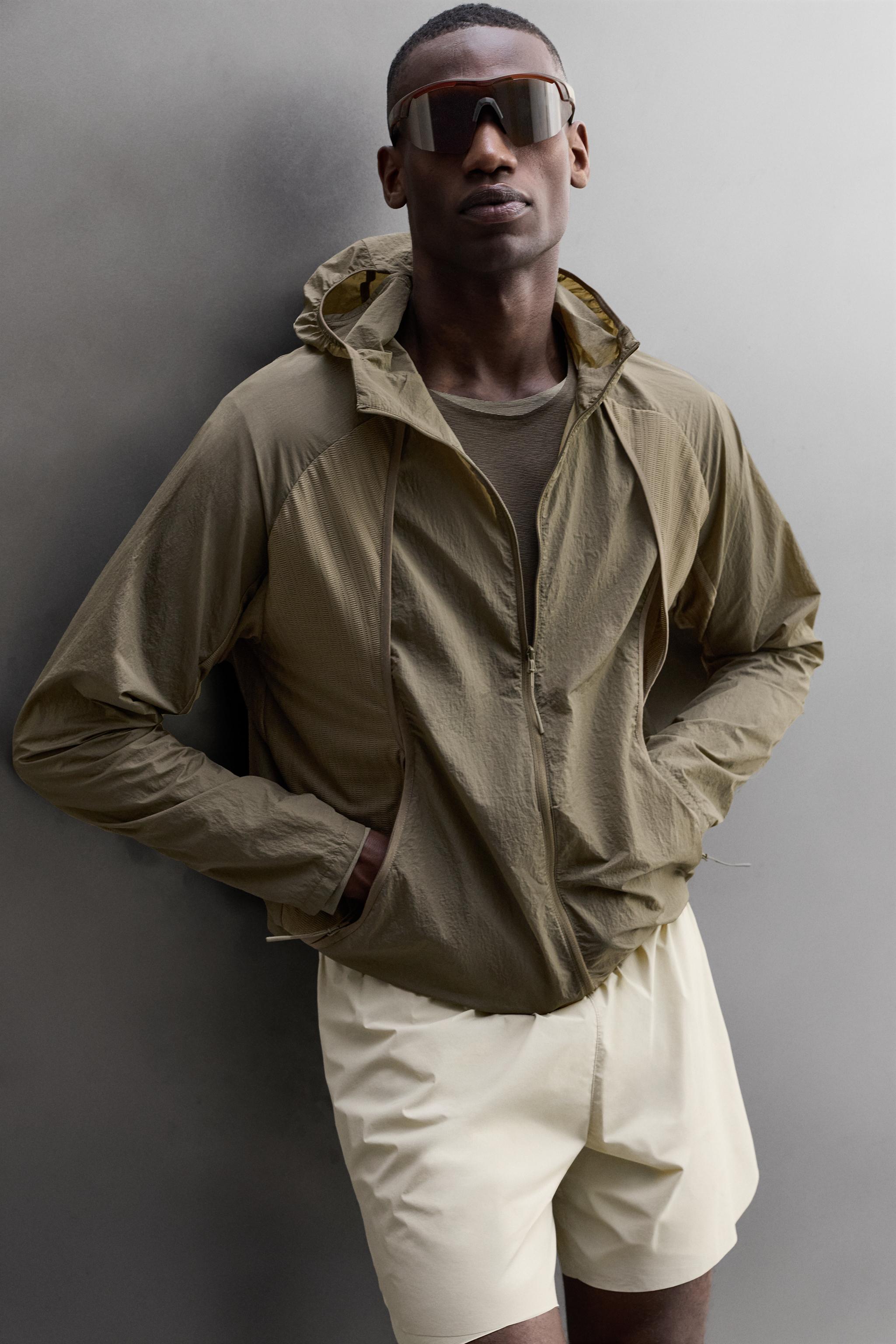 Мужские куртки Zara RUNNING WIND BREAKER WITH VENTS — фото 7