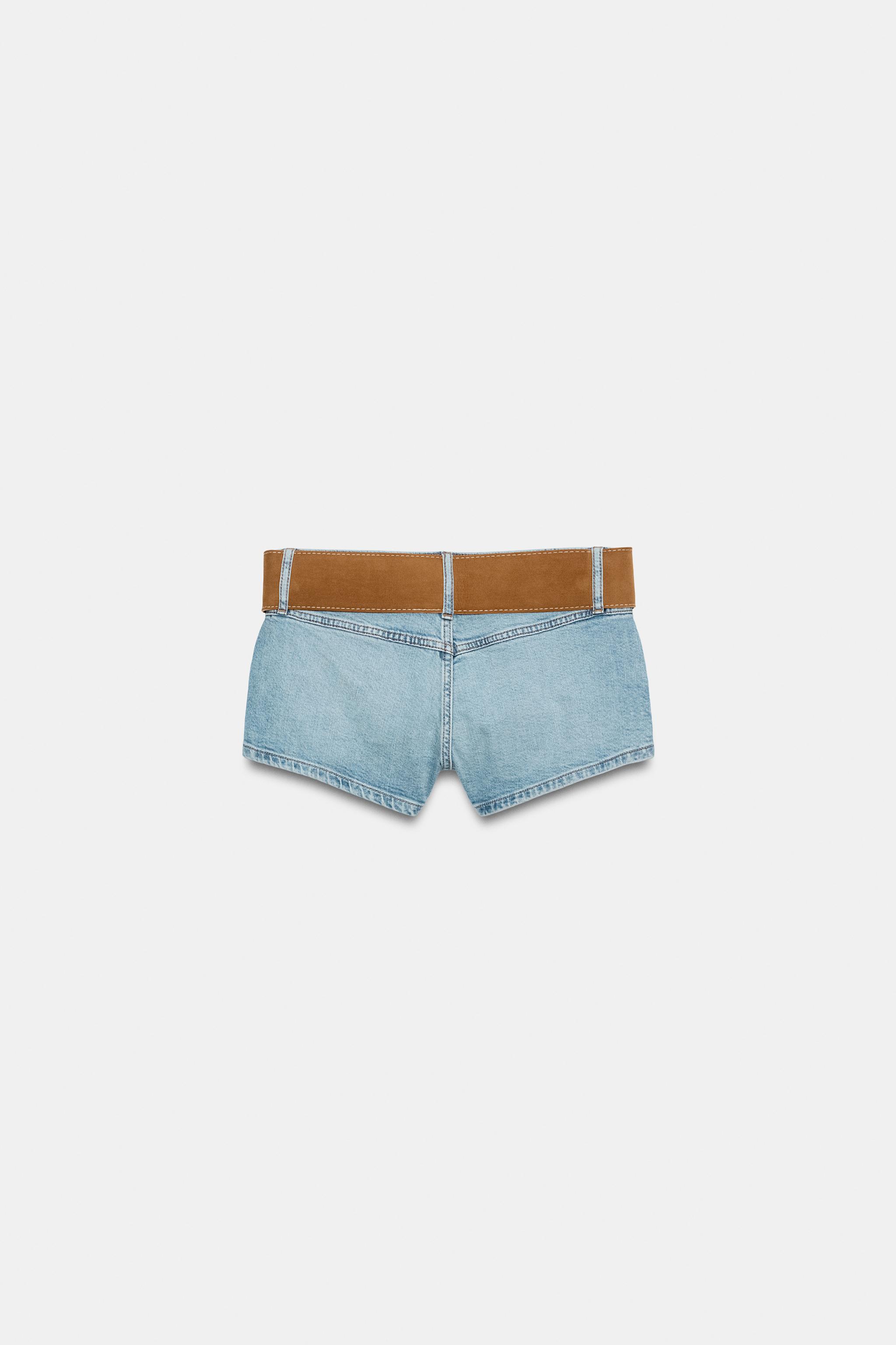 Z1975 BELTED DENIM SHORTS