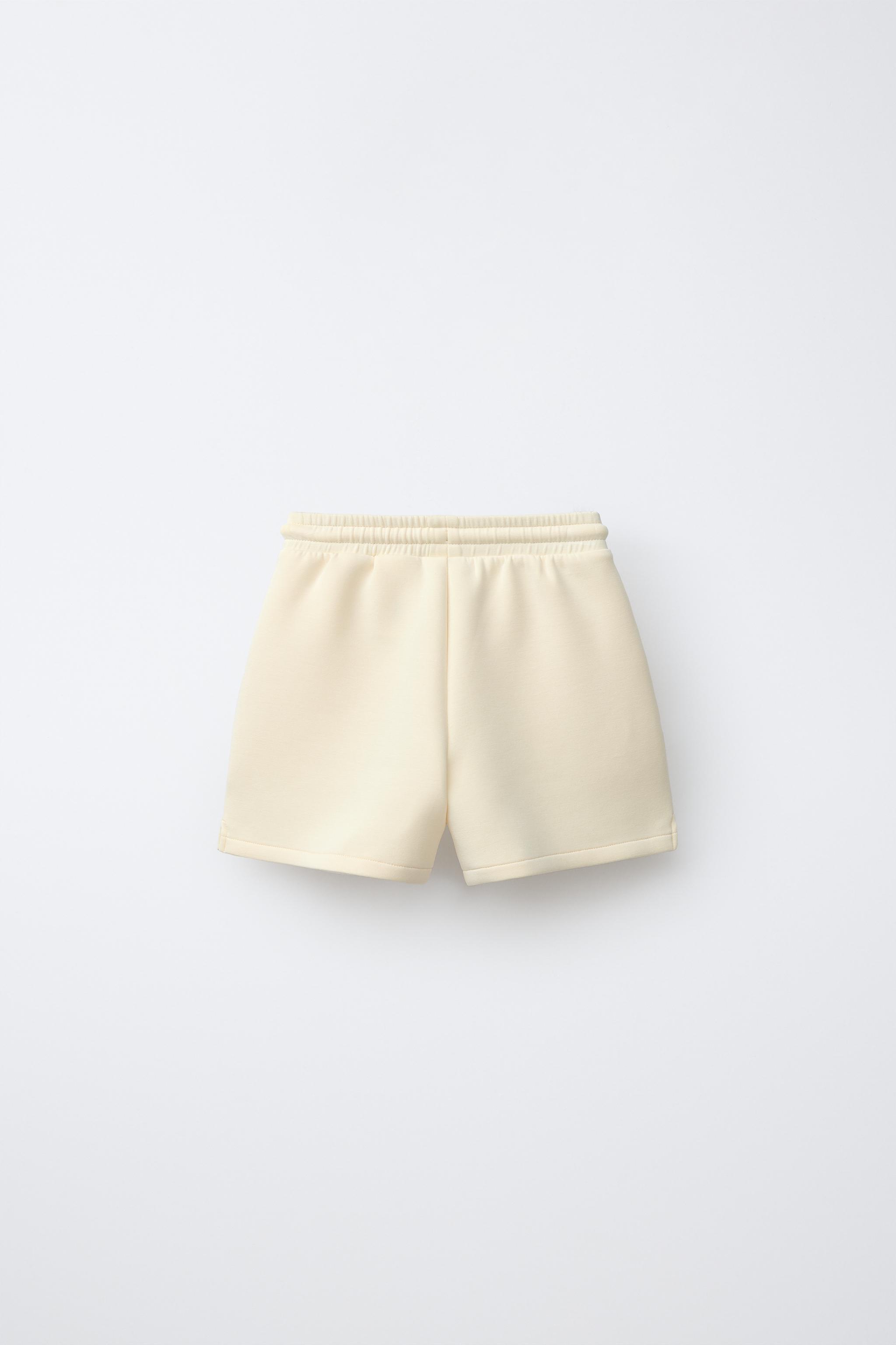 INTERLOCK LABEL SHORTS - Light yellow | ZARA United States