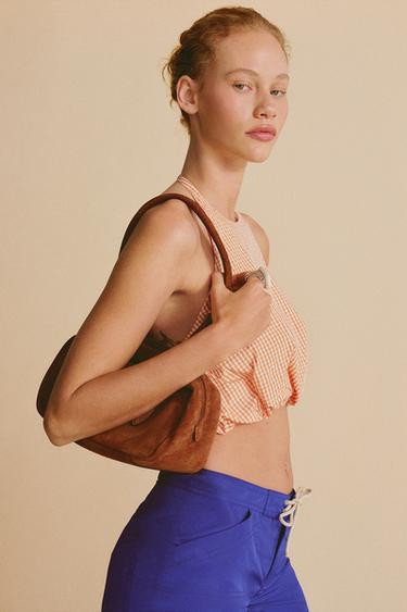 PANTALONS DE NILÓ CURTS AMB CORDONS - Blau de Zara