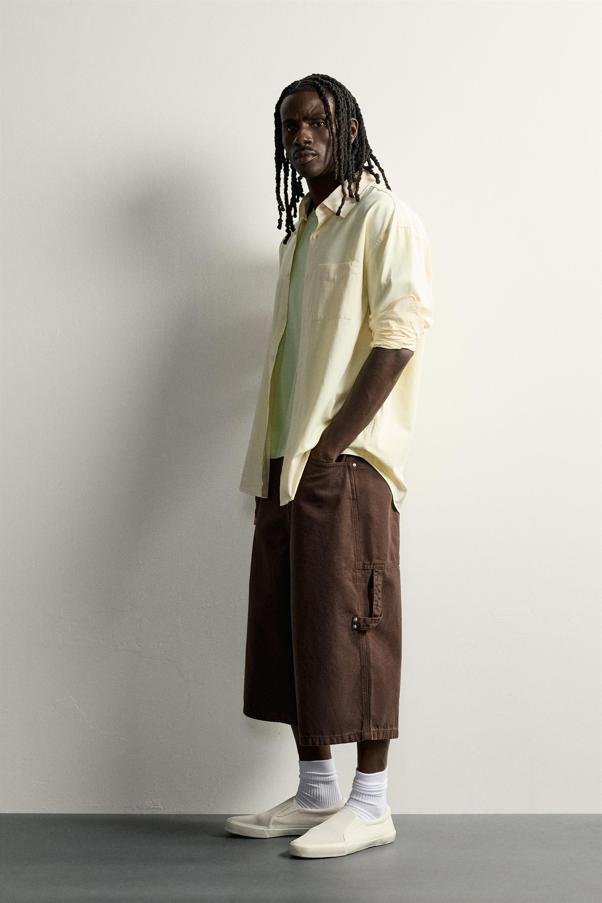 Мужские шорты Zara Straight Fit Carpenter Jorts — фото 4