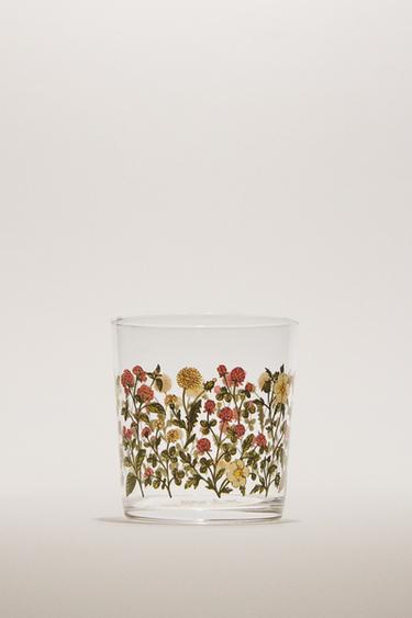 GLAS MIT ABZIEHBILD - Grün von Zara