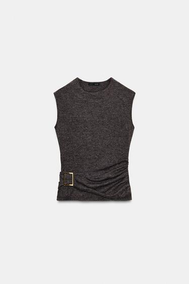 TOP SOFT HEBILLA - marrón vigoré de Zara