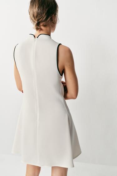 SHORT DRESS WITH FROG FASTENING - Ecru by Zara - Image 6