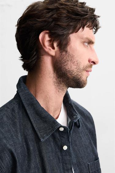 RELAXED FIT DENIM SHIRT - Indigo by Zara - Image 5