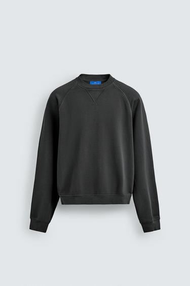 ИЗБЕЛЯЛ СУИТШЪРТ CREWNECK AARON LEVINE X ZARA - Морскосин от Zara