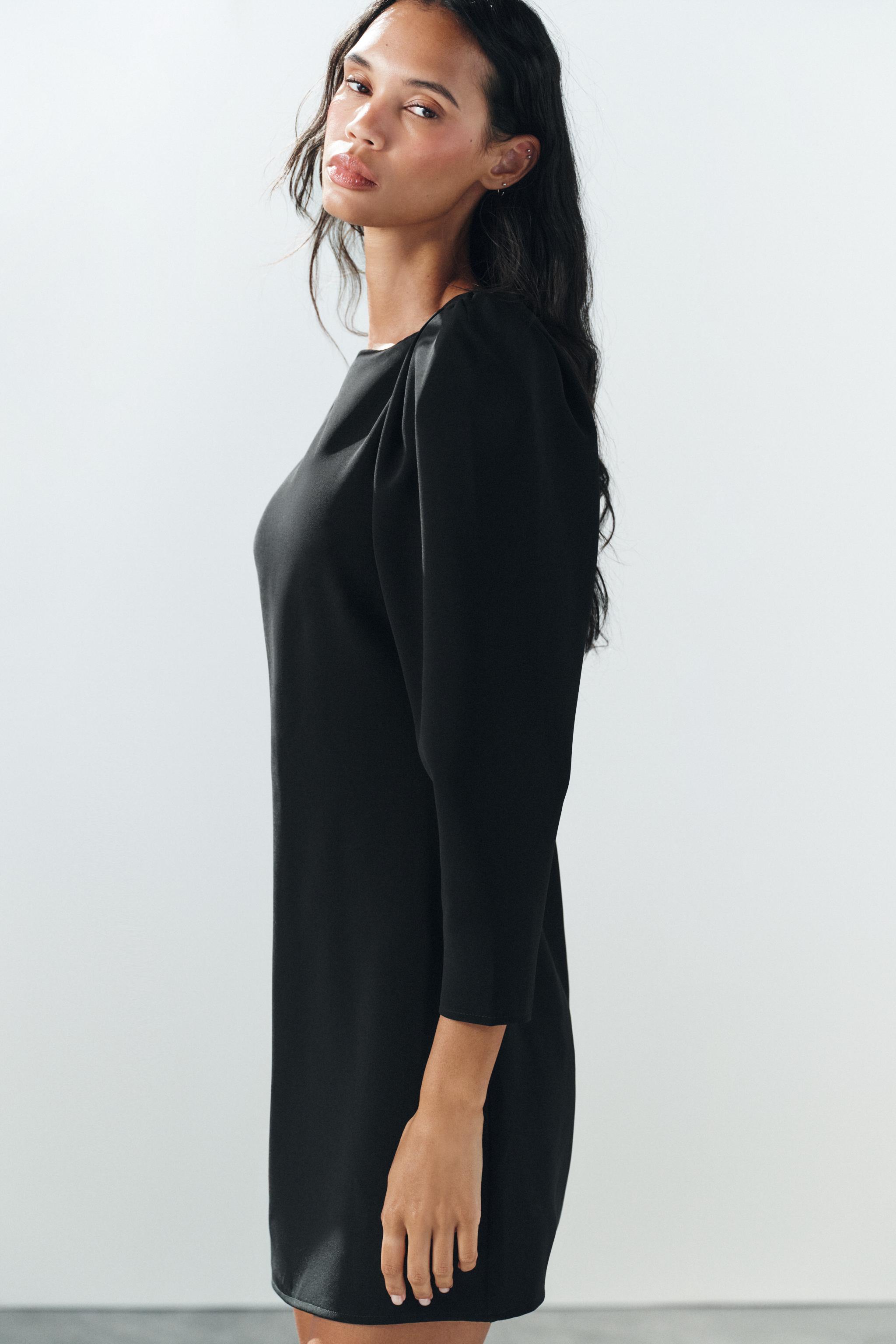 SHOULDER-PAD MINI DRESS