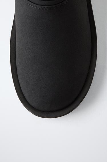 SHEEPSKIN ANKLE BOOTS - Black by Zara - Image 4