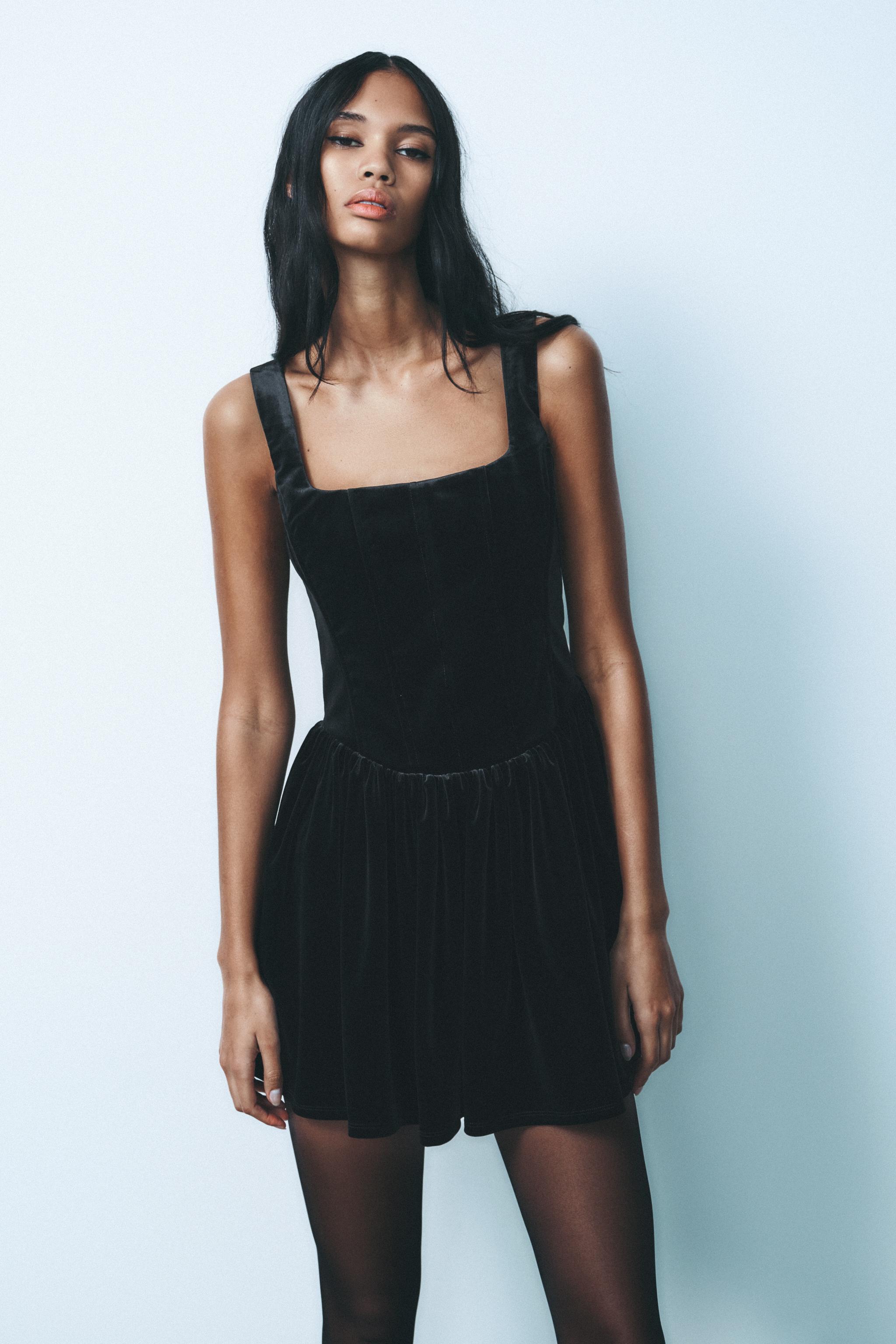 Zara fashion black strappy dress