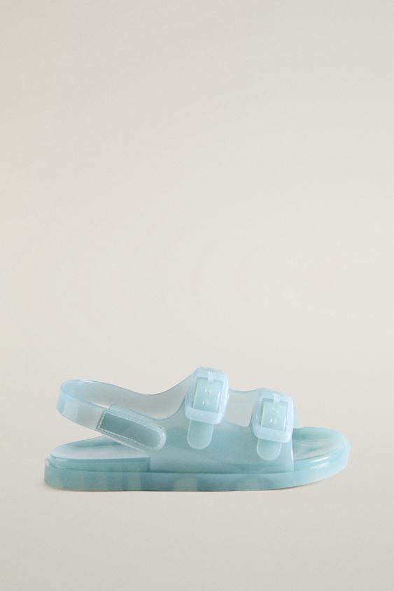 KIDS' DOUBLE BUCKLE SANDALS - Blue by Zara - Image 0