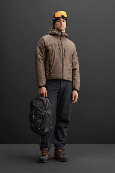 MID-LAYER PADDED JACKET - Dark tan by Zara - Image 0
