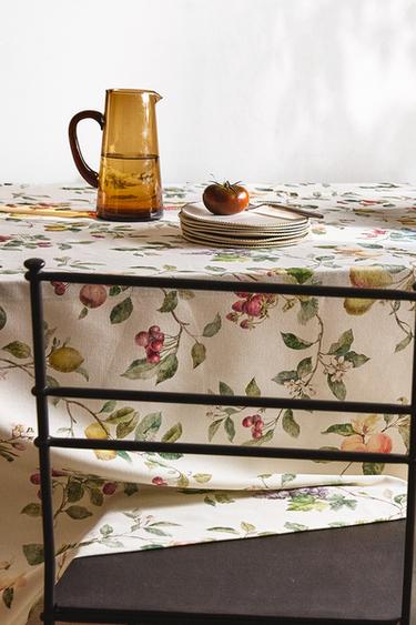 TOALHA DE MESA ESTAMPADO BOTÂNICO - Verdes da Zara