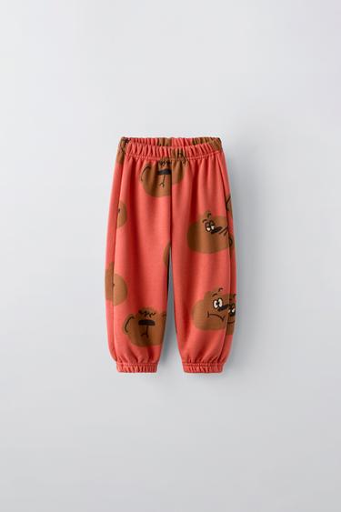 Zara BEARS JOGGING PANTS - Reddish - Image 0