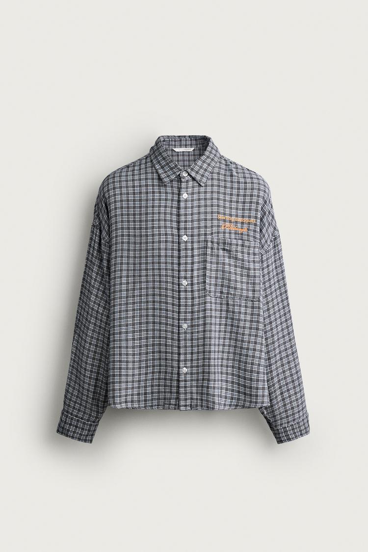 EMBROIDERED CHECKS SHIRT