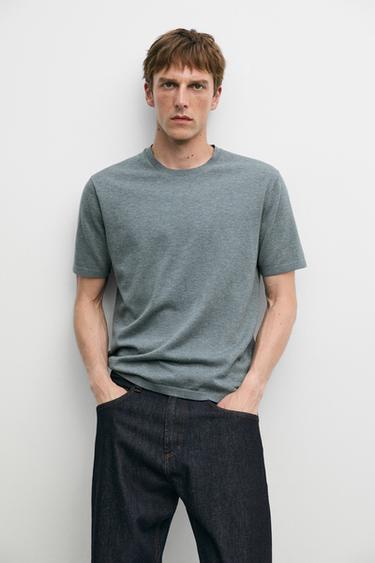 Zara 100% cotton short sleeve knit sweater - 456