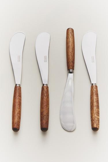 PACK COUTEAUX À BEURRE EN BOIS (LOT DE 4) - Beige clair de Zara - Image 4