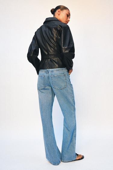 VESTE CEINTURÉE - Noir / Blanc de Zara - Image 2