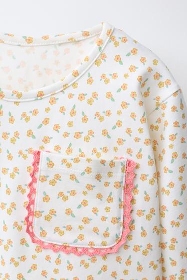1 1/2-6 ANS/ PYJAMA BLOOMER FLEURI - Écru de Zara - Image 5