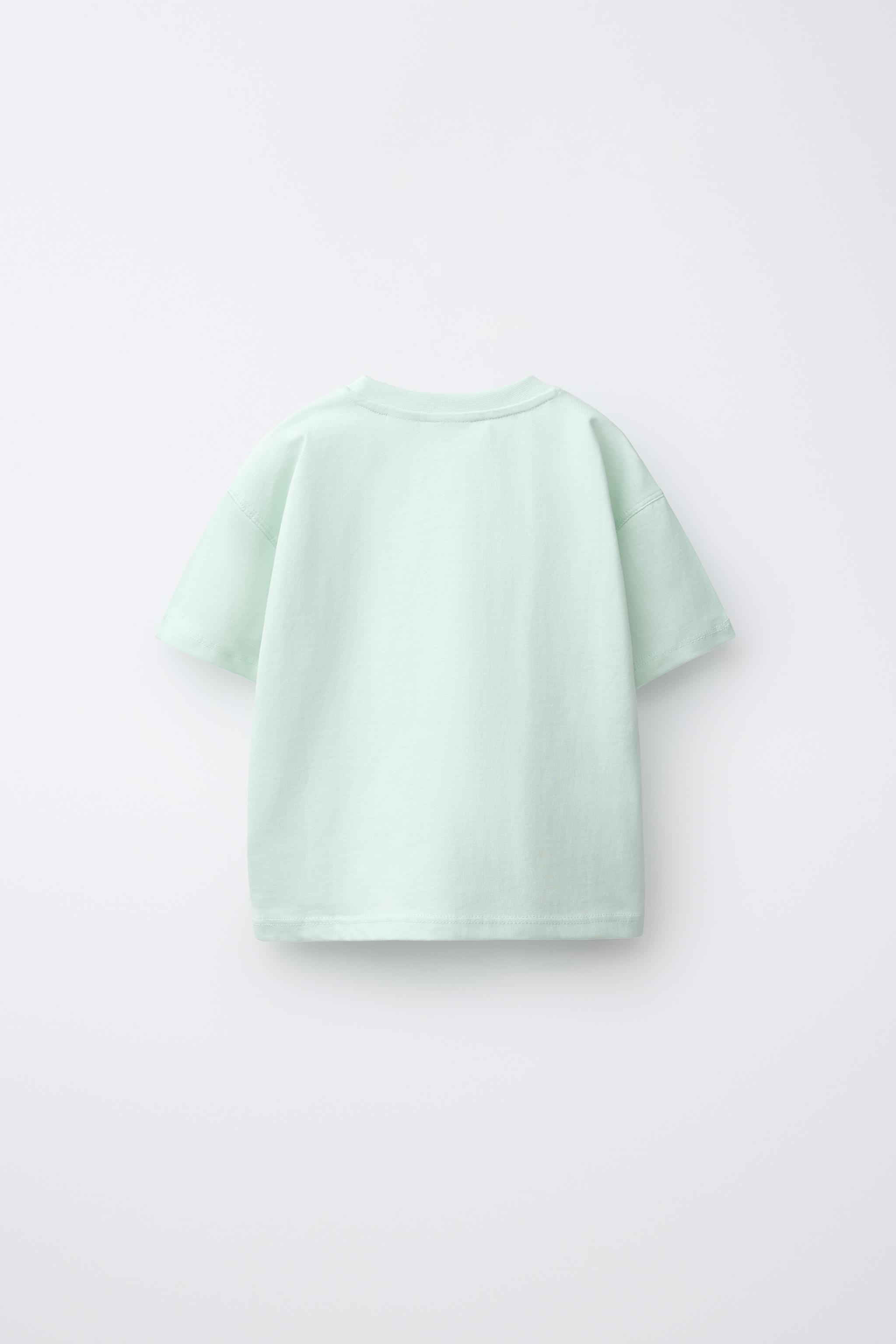 TEXT PRINT T-SHIRT — Sky blue (alternate view)