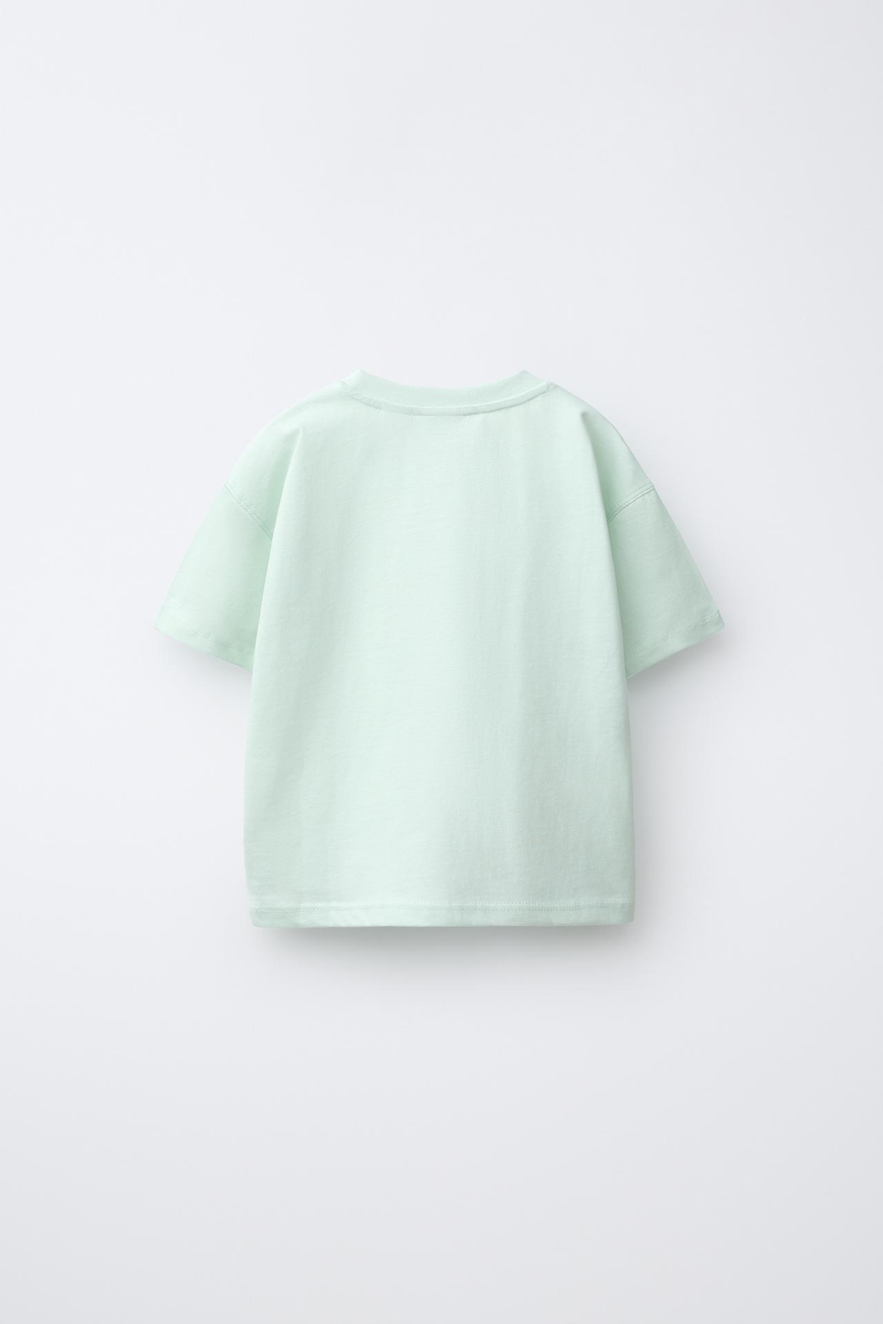 TEXT PRINT T-SHIRT — Sky blue