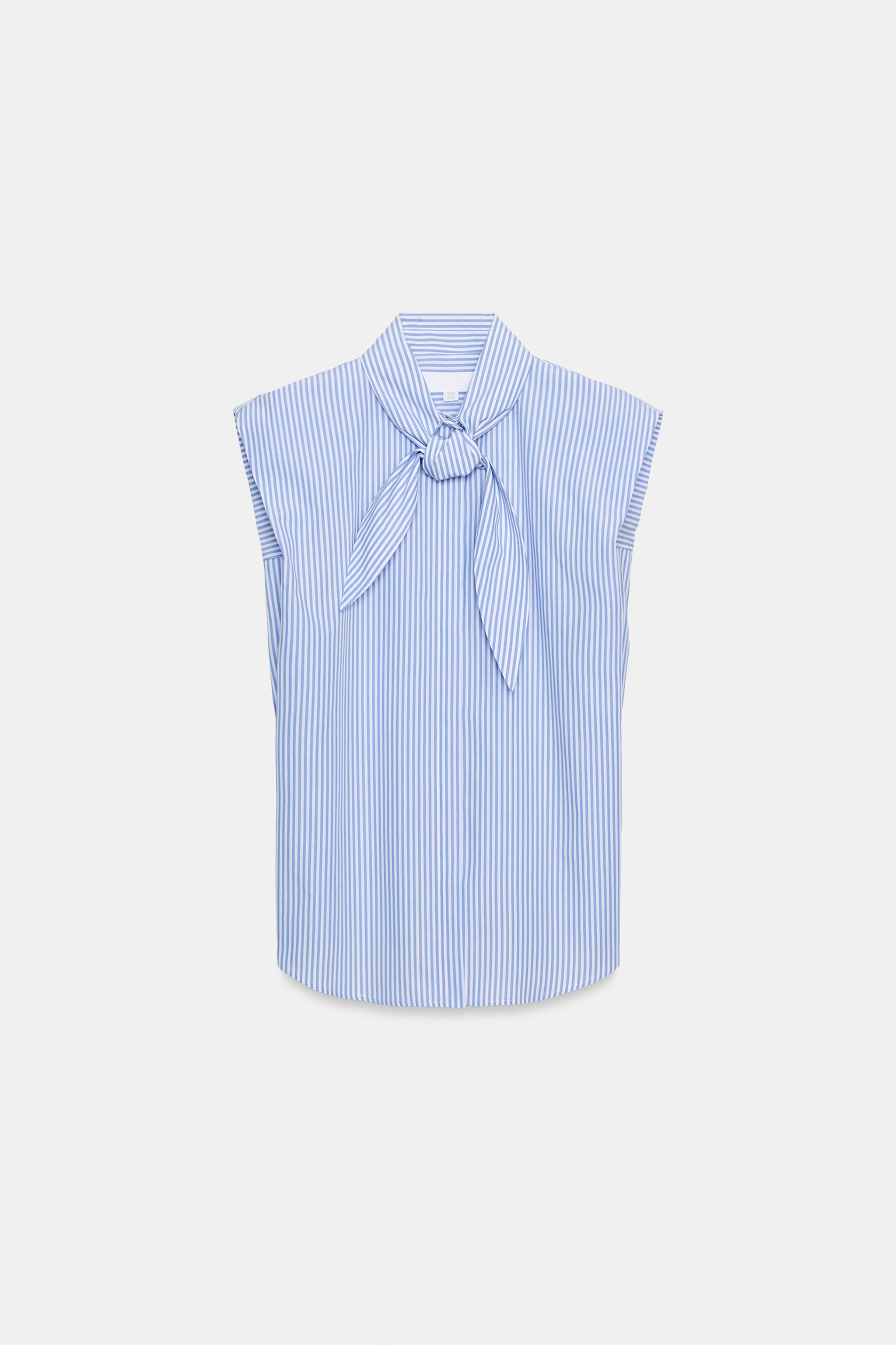 ZW COLLECTION LACED STRIPED SHIRT