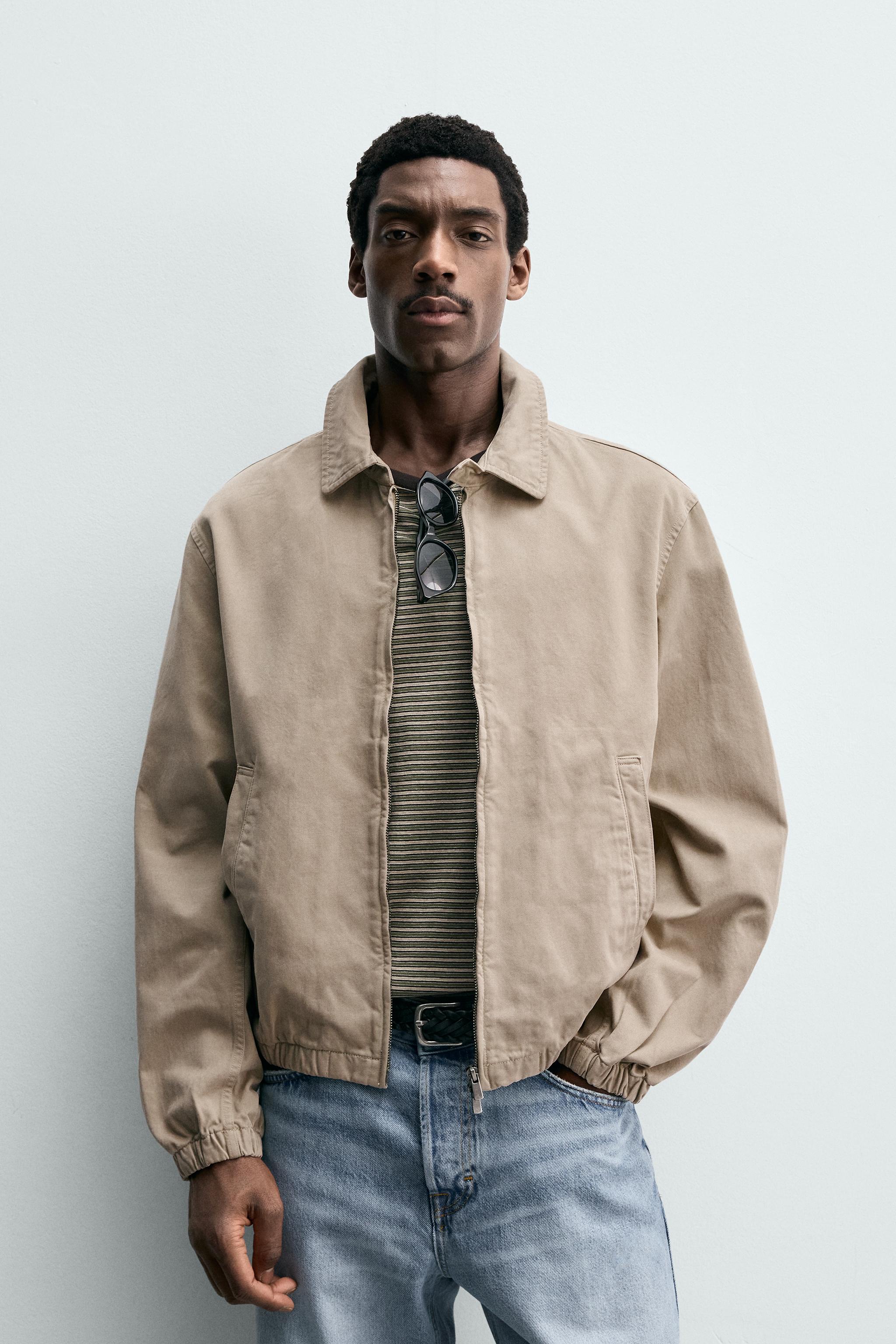 WASHED COTTON REGULAR FIT JACKET
