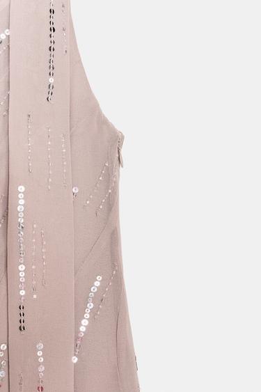 ROBE COURTE FOULARD PAILLETTES - pierre de Zara - Image 6