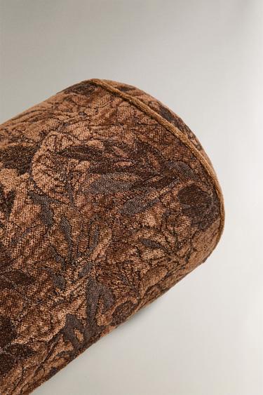 JACQUARD BOLSTER CUSHION - Pink by Zara - Image 1