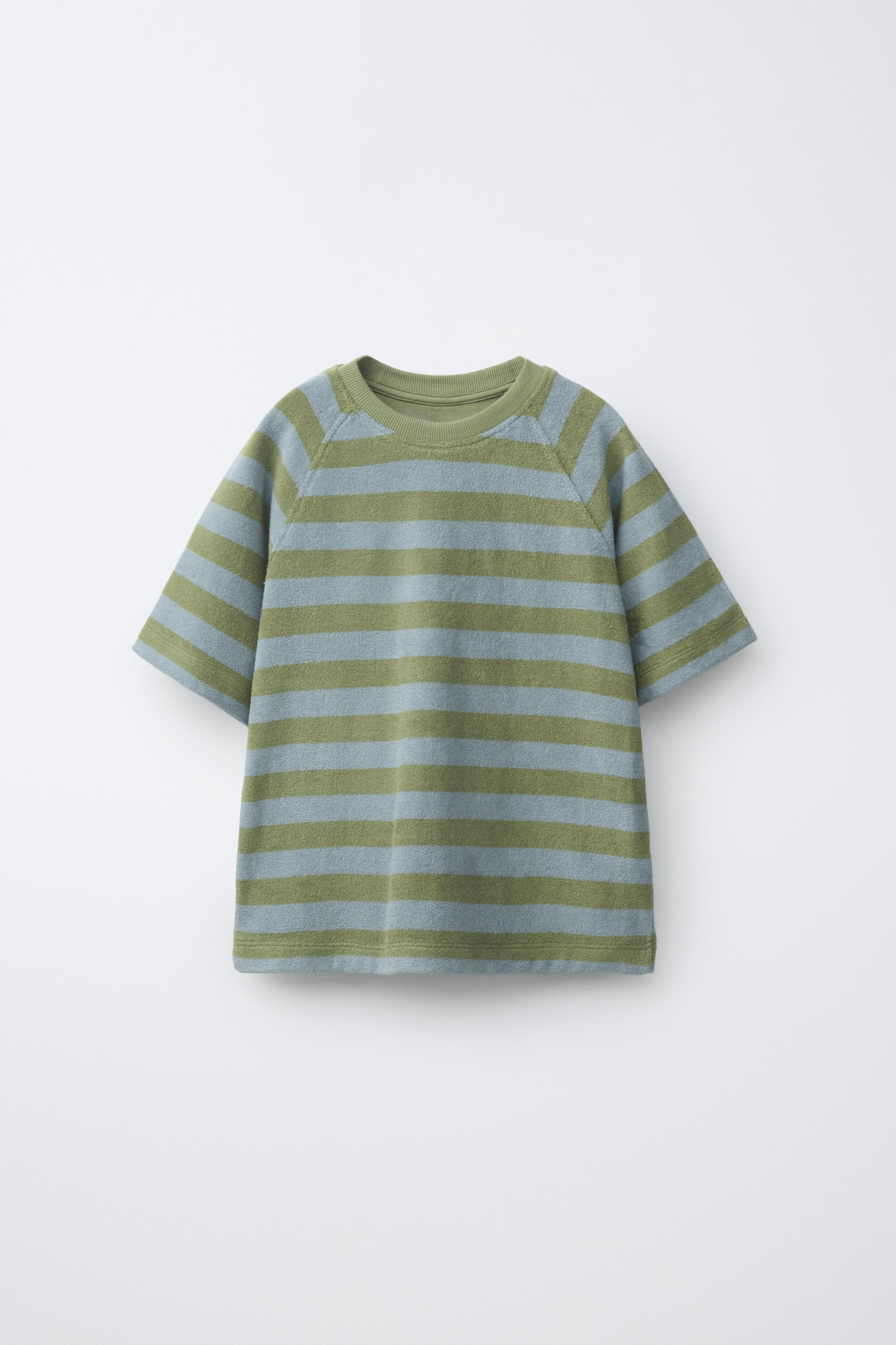 TOWEL EFFECT STRIPED T-SHIRT AND BERMUDA SET - various | ZARA