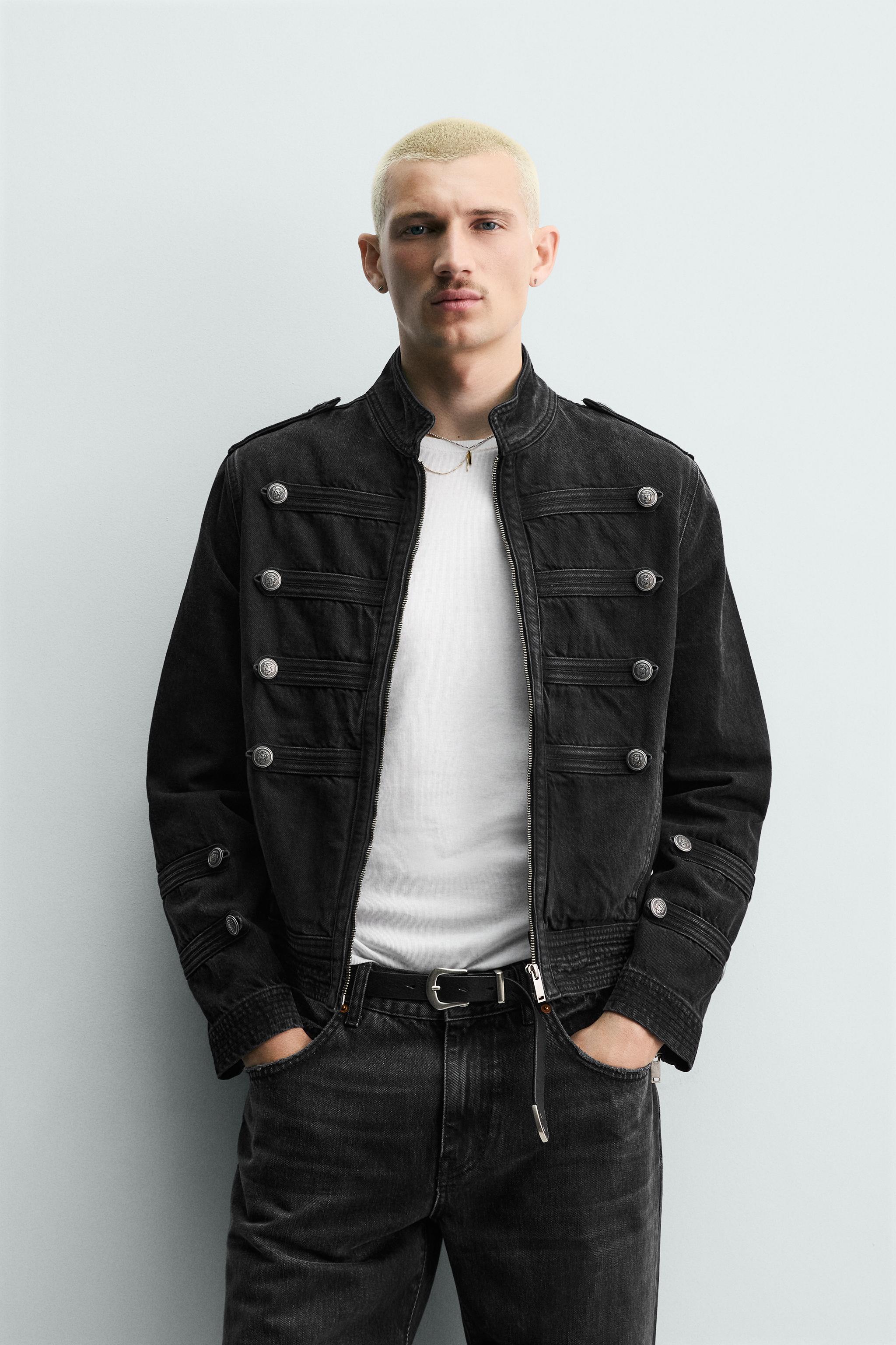 DENIM JACKET WITH FIREMAN CLASPS