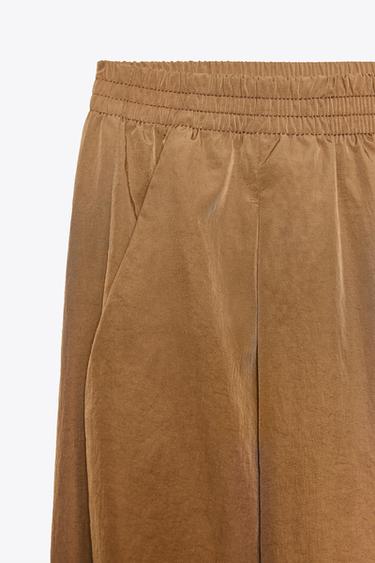 NYLON BALLOON TROUSERS WITH ELASTICATED CUFFS - Mustard by Zara - Image 7