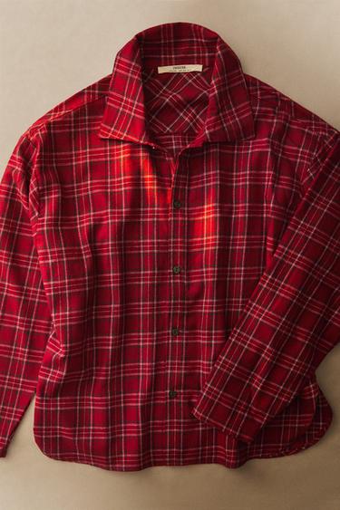 MEN'S CHRISTMAS CHECK FLANNEL SET OF PYJAMAS (SET OF 2) - Red by Zara
