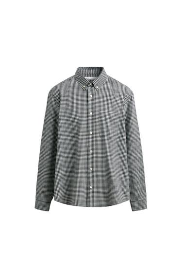 SOFT COTTON SHIRT - Grey / Blue by Zara