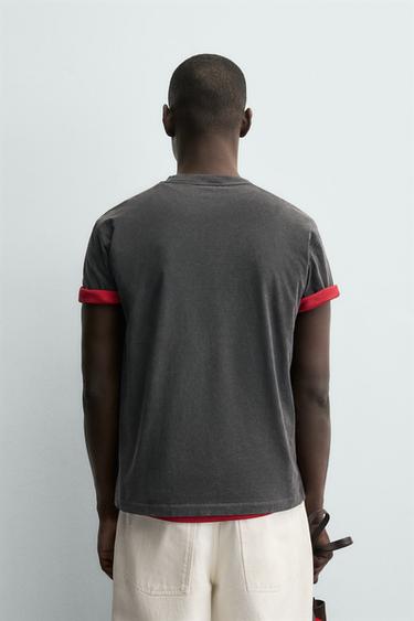 T-SHIRT IMPRIMÉ CŒUR - Anthracite foncé de Zara - Image 2