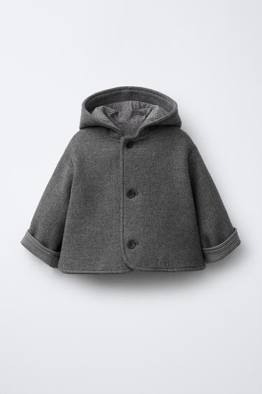 MANTECO HOODED COAT - Dark grey by Zara