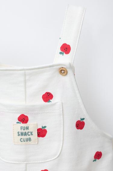SALOPETTE COURTE POMMES - Blanc cassé de Zara - Image 2