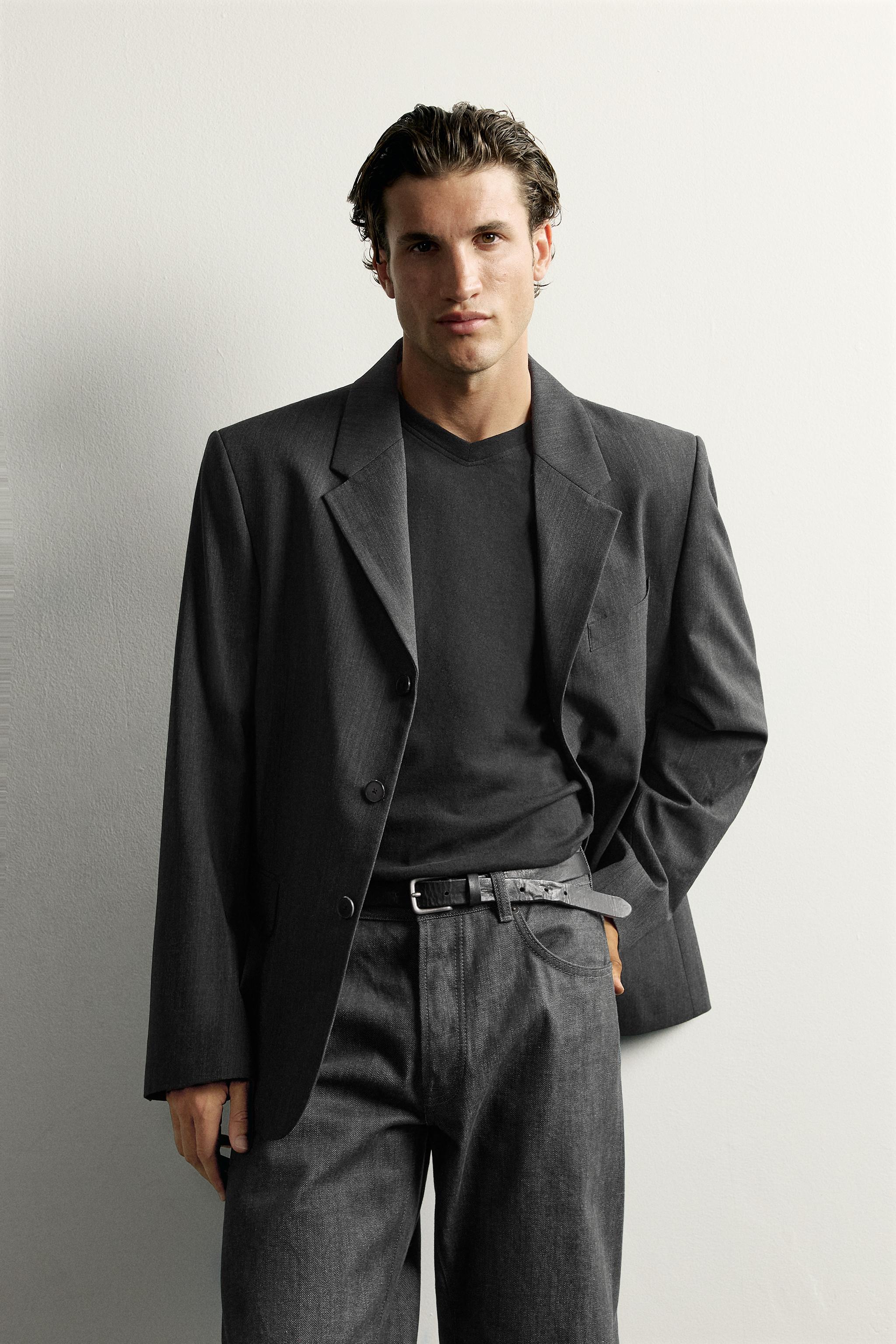 Zara YÜNLÜ REGULAR FIT BLAZER görsel 2