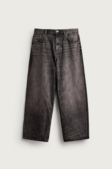BAGGY FIT JEANS - Brown by Zara