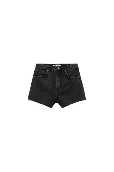 HIGH-RISE DENIM SHORTS