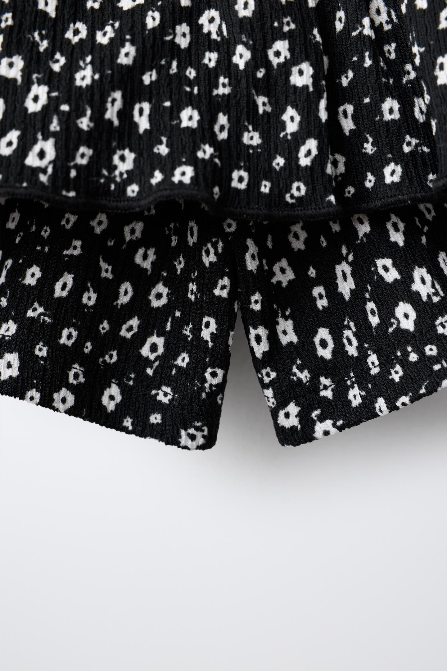 Детская юбка Zara Printed Ruffle, цвет: Чёрный — фото 4