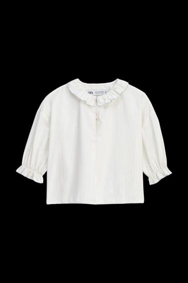 LIMITED EDITION STRIPED SHIRT WITH FRILLS - striped by Zara - Image 0
