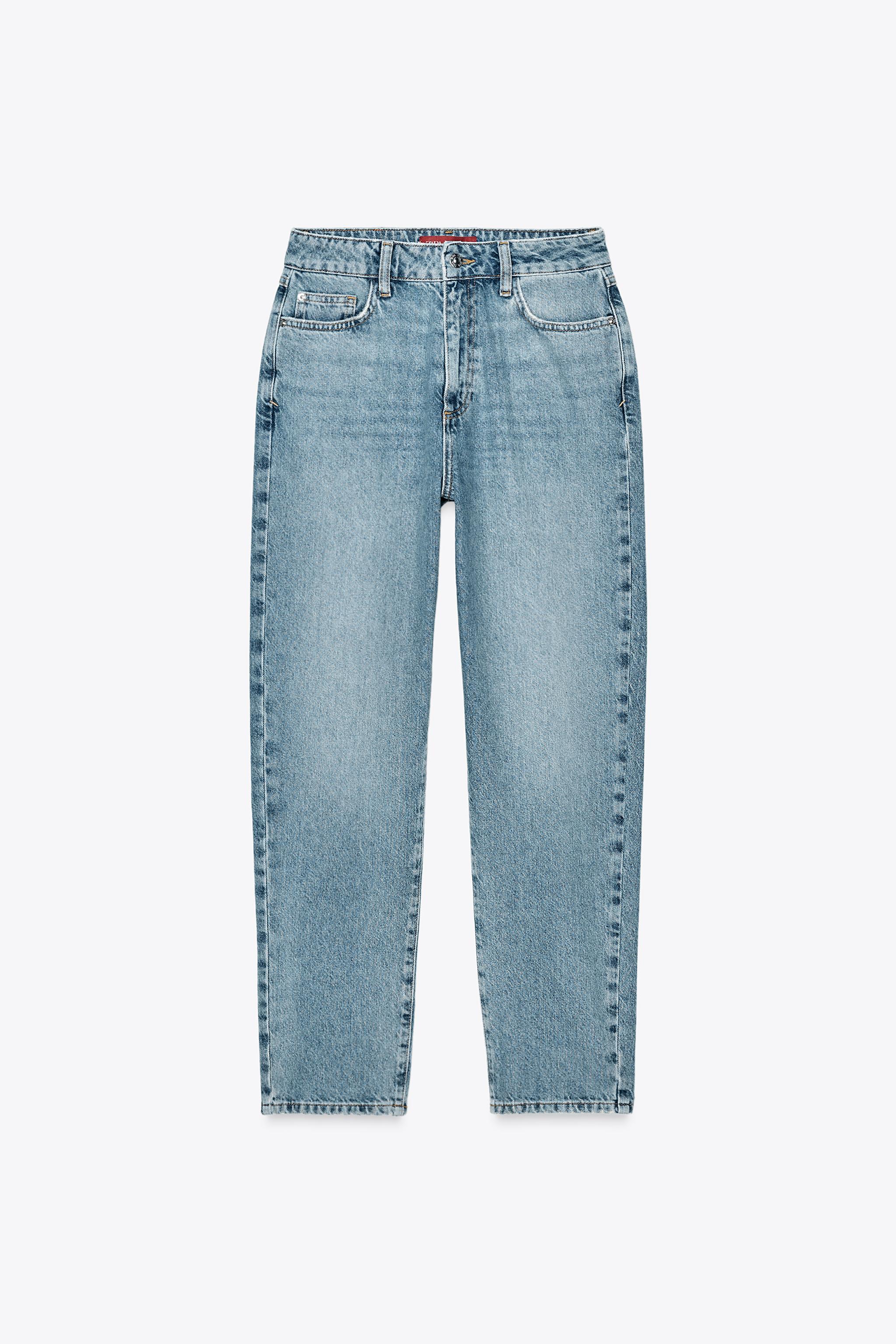 Z1975 HIGH-WAIST MOM FIT JEANS - Mid-blue | ZARA United States