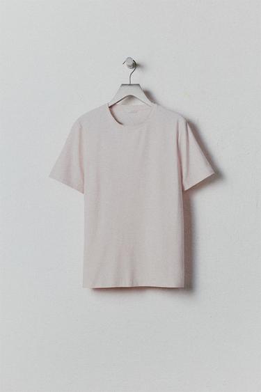 CAMISETA SLIM FIT - Rosa de Zara