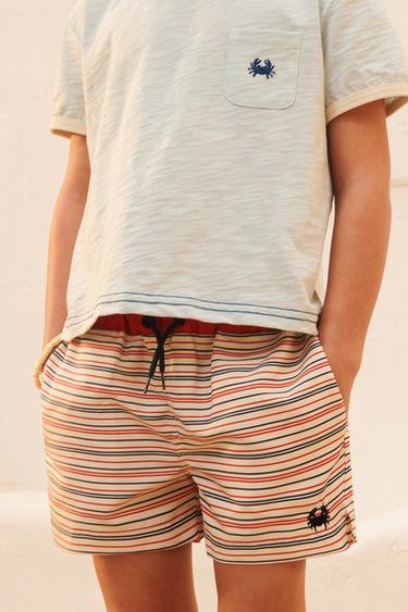 LIMITED EDITION EMBROIDERED T-SHIRT WITH CONTRAST PIPING - Sky blue by Zara - Image 1