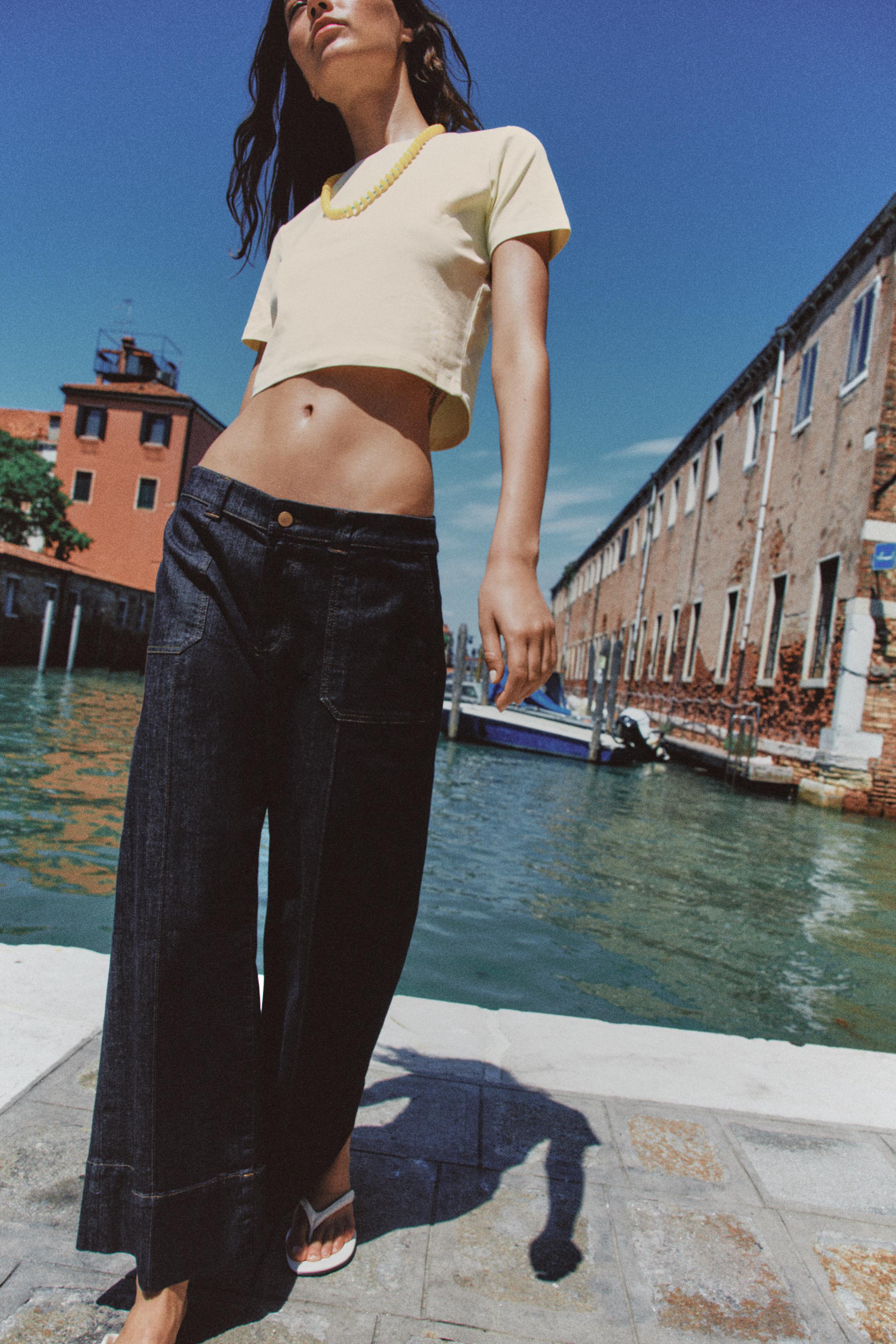 Z1975 MID-RISE CULOTTE JEANS — Blue