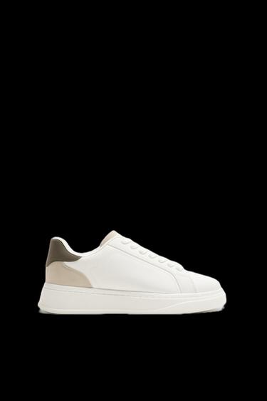 HEEL DETAIL TRAINERS - Khaki Green by Zara - Image 0