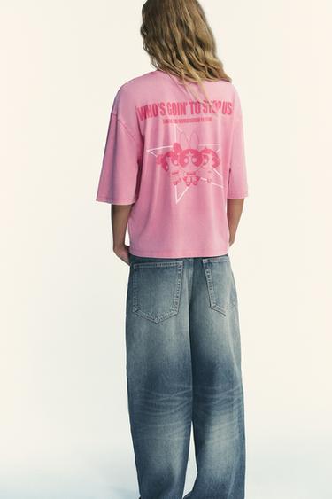 T-SHIRT EFFET DÉLAVÉ LES SUPER NANAS™ - Rose de Zara - Image 2